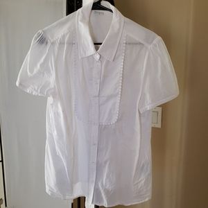 White Boden button up top gently used